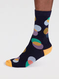 Laurent Organic Cotton Circle Socks - Indigo Blue