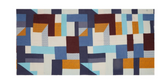 Bethany Funky Block Check Scarf - Blue