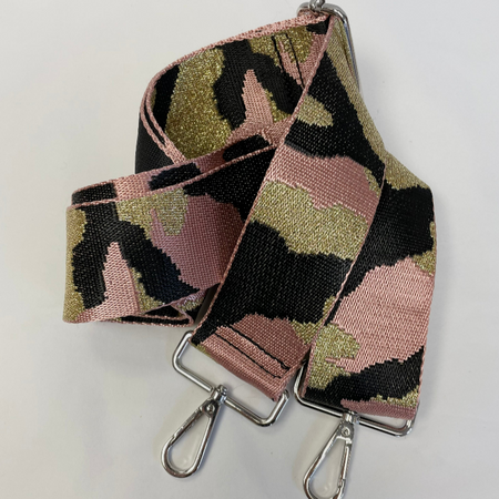 Pink Animal Woven Bag Strap