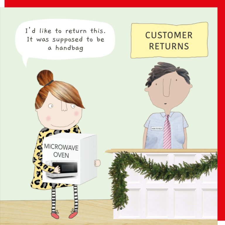 Microwave Returns Christmas Card