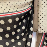 Spotted Colour Block Scarf - Black