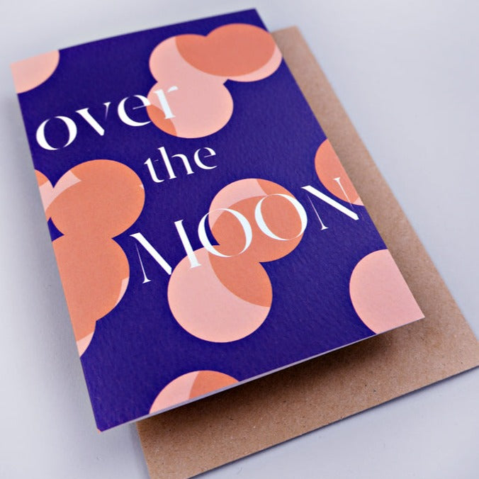 Over The Moon Art Card