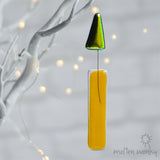 Coloured Candles Fused Glass Decoration