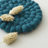 Handmade Eco Felt Coaster - Teal