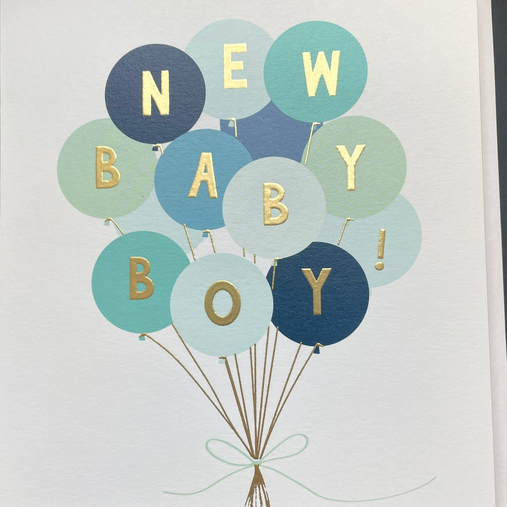 Baby Boy Balloons Card