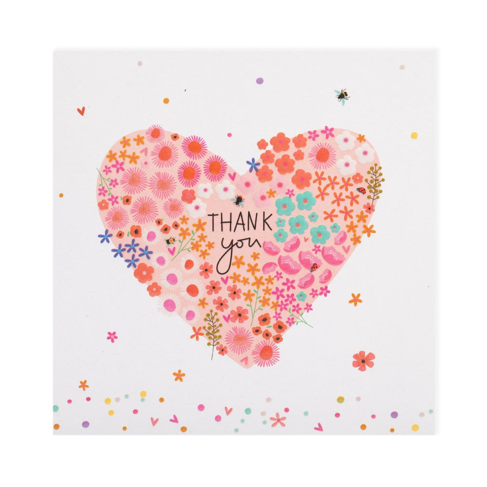 Floral Heart Thank You Electric Dreams Card
