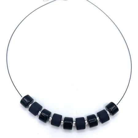 Noir Rondelles Necklace