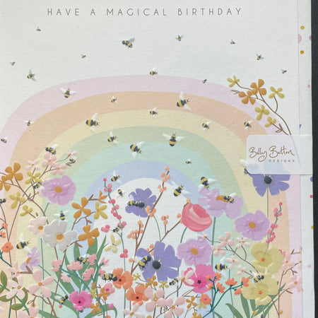 Magical Birthday Rainbow Meadow Card