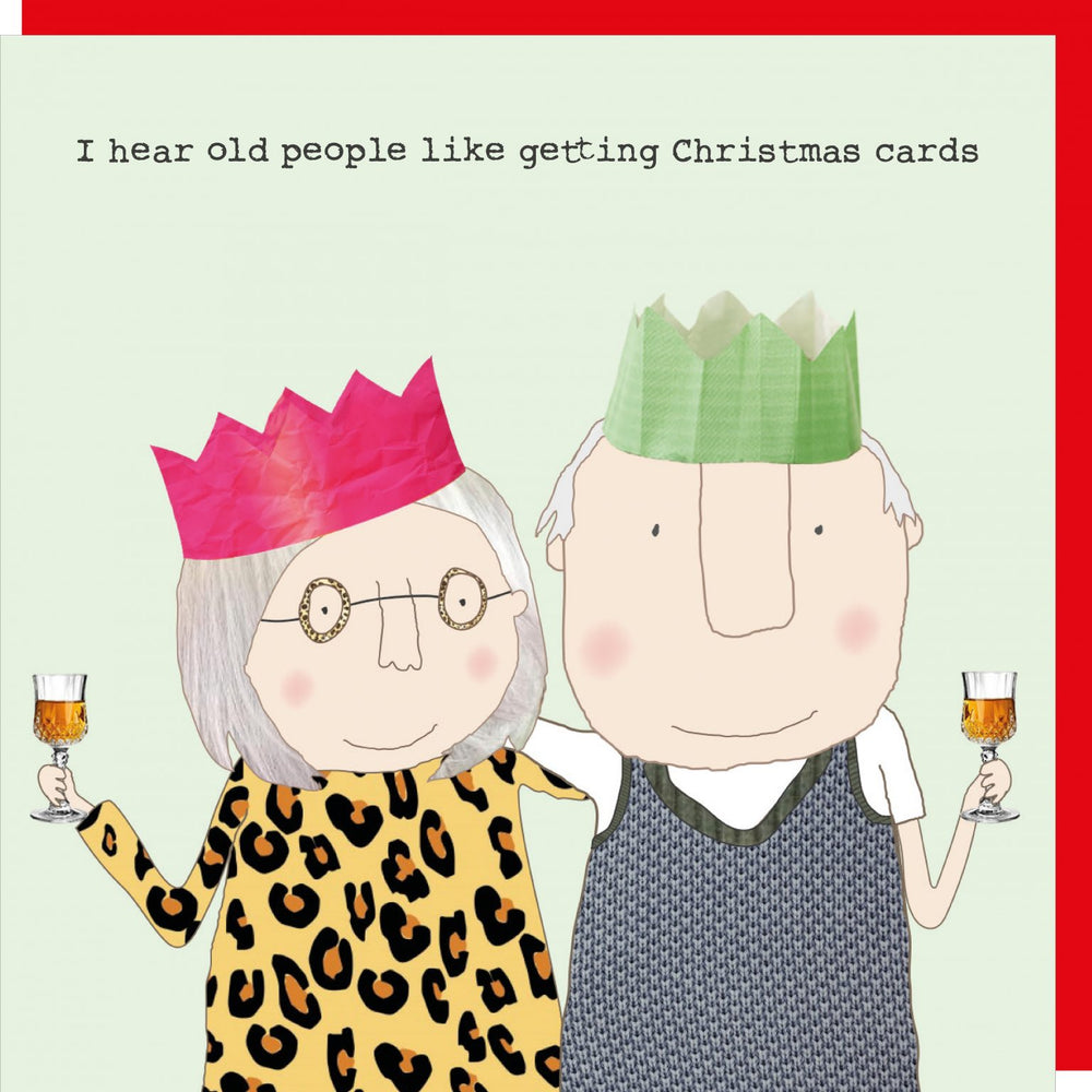 Old People Like Cards Christmas Card