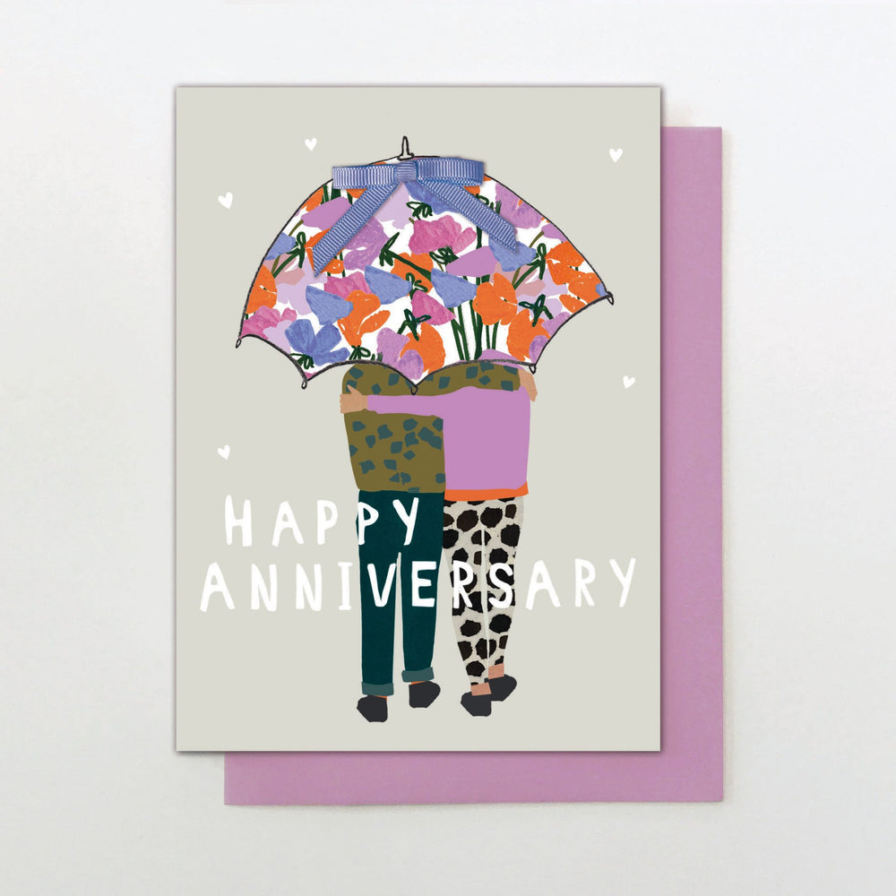 Happy Anniversary Umbrella Sweetpea Card