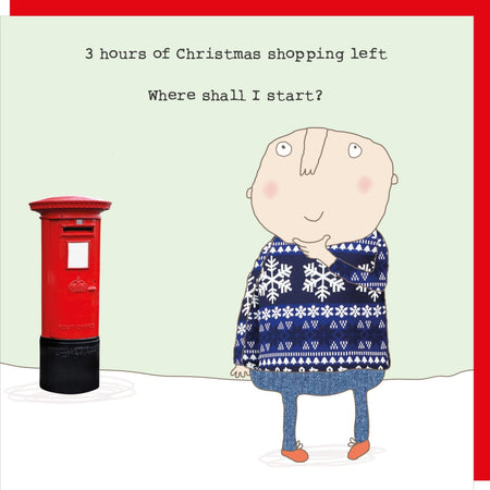 Man Shopping Christmas Card