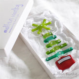 Green Star Tree Fused Glass Decoration