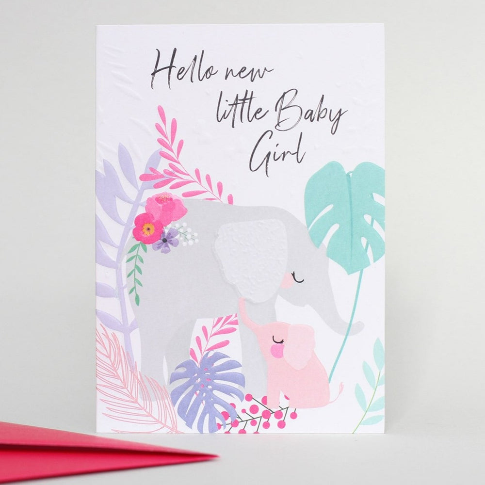 Hello Baby Girl Wild Thing Card