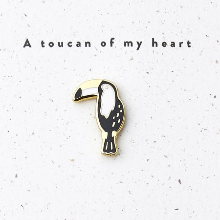 Toucan Of My Heart Enamel Pin Card