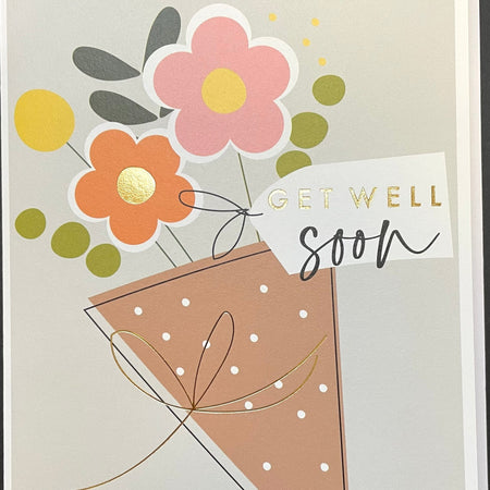 Get Well Soon Flowers Card