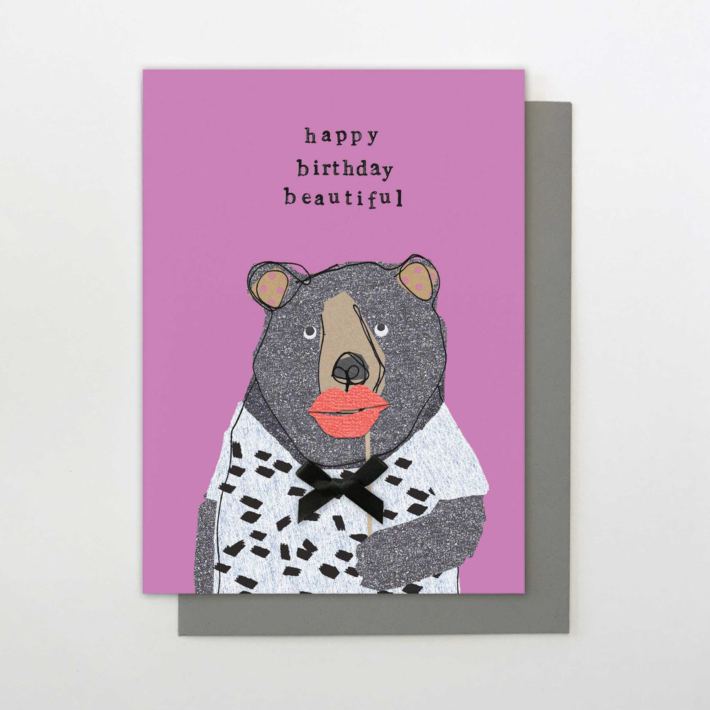 Beautiful Birthday Bear Quackers Card
