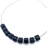 Noir Rondelles Necklace