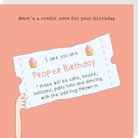 Birthday Credit Note Card