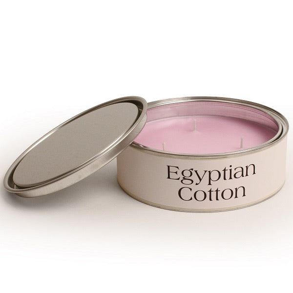 Egyptian Cotton Triple Wick Paint Tin Candle