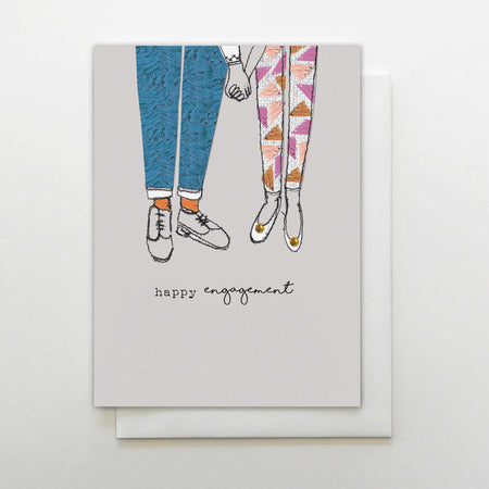 Happy Engagement Embroiderdoodles Card