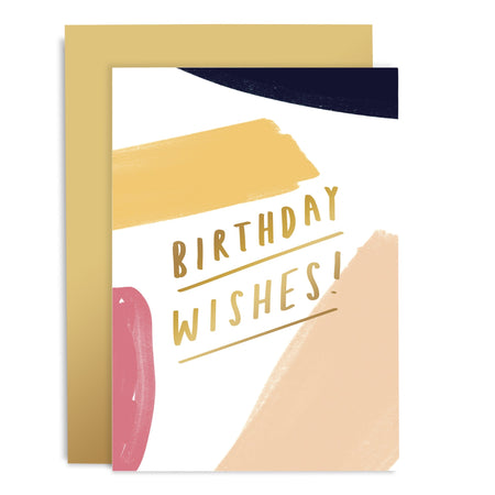 Birthday Wishes Brushwork Card
