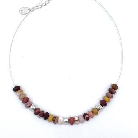 Mookaite Pebbles Links Necklace