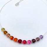 Fall Rainbow Globes Necklace